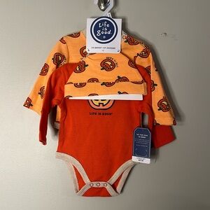 Life is Good Baby Halloween Pumpkin Set